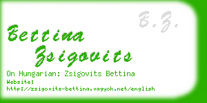 bettina zsigovits business card